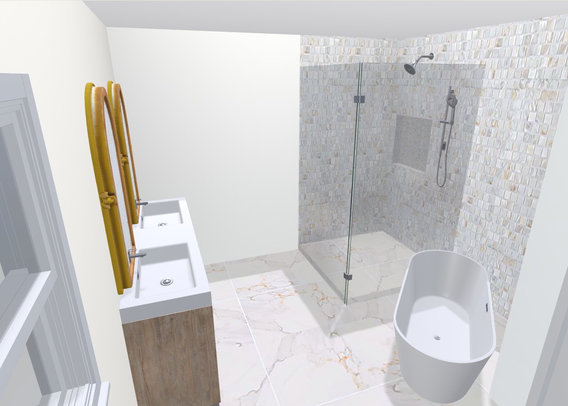 3D bathroom design render