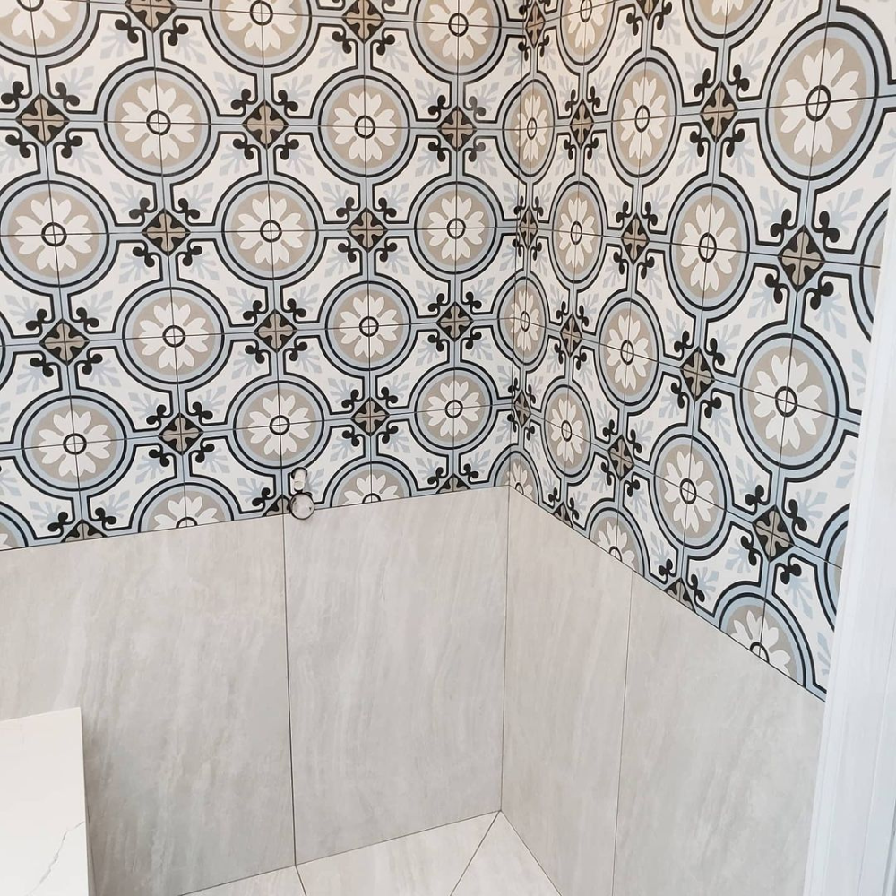 Tile feature wall installation — Chris Tile & Renovations Toronto