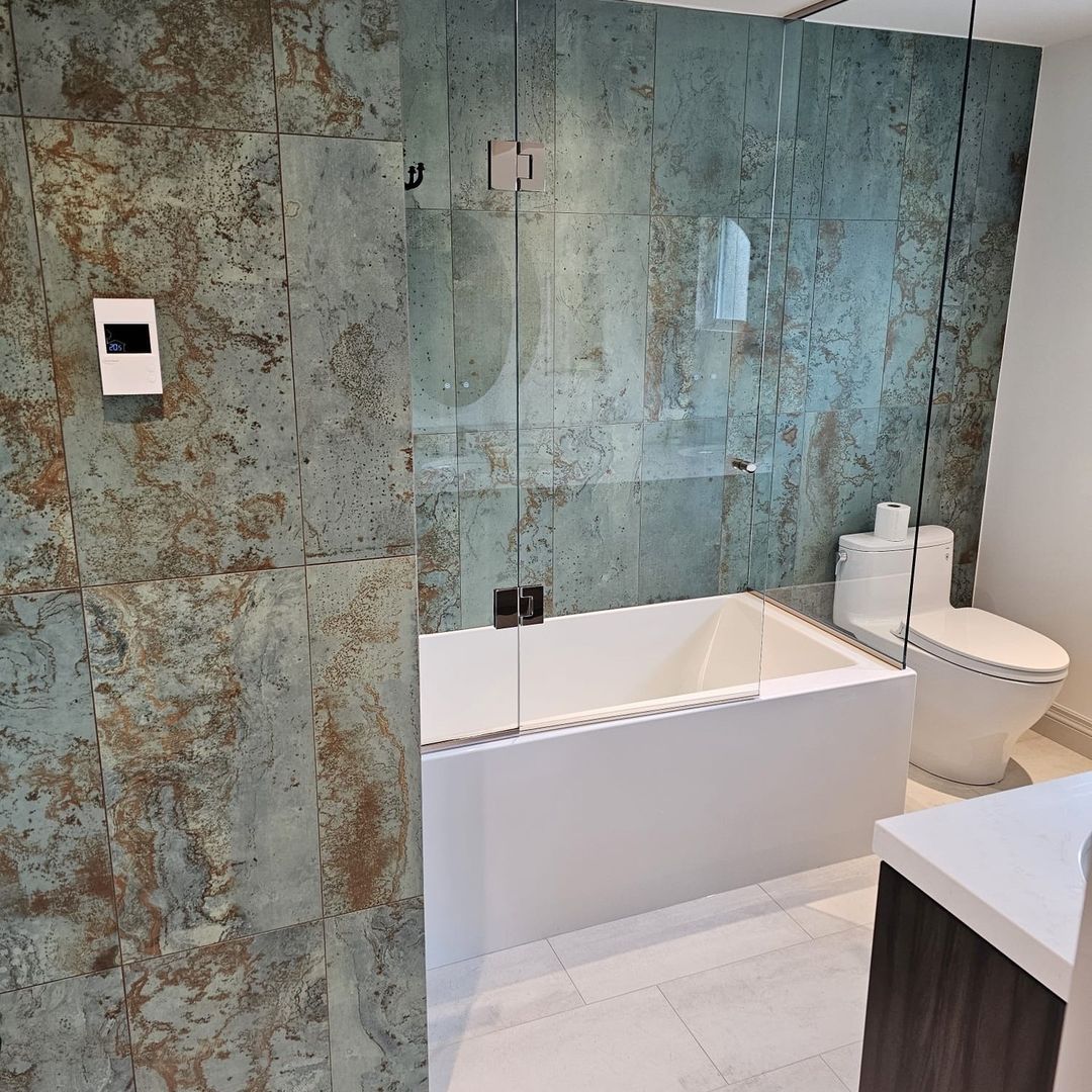 Luxury bathroom renovation completed by Chris Tile in Toronto