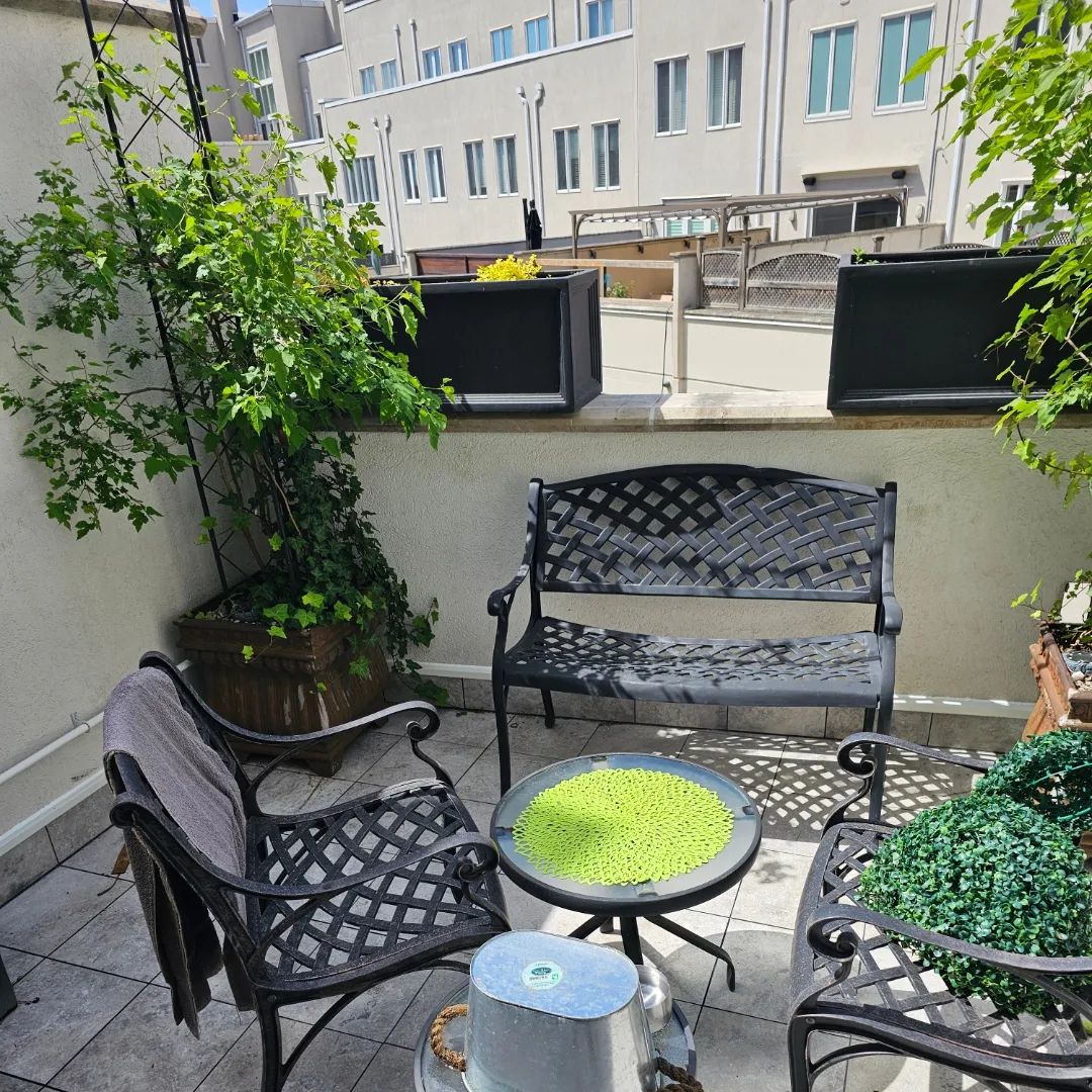 Outdoor porcelain tile terrace installation - Casa Loma Toronto - detail view