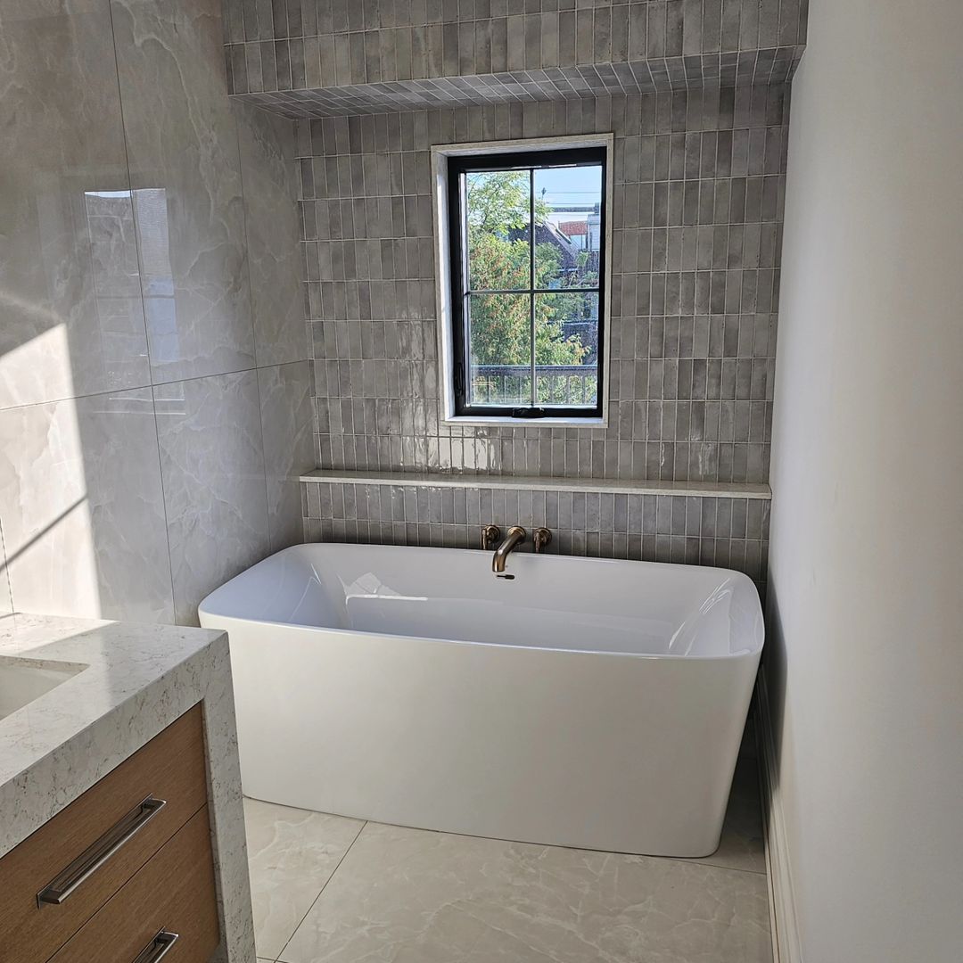 Completed custom washroom renovation Toronto - Chris Tile & Renovations