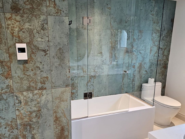 Large format tile installation by Chris Tile & Renovations